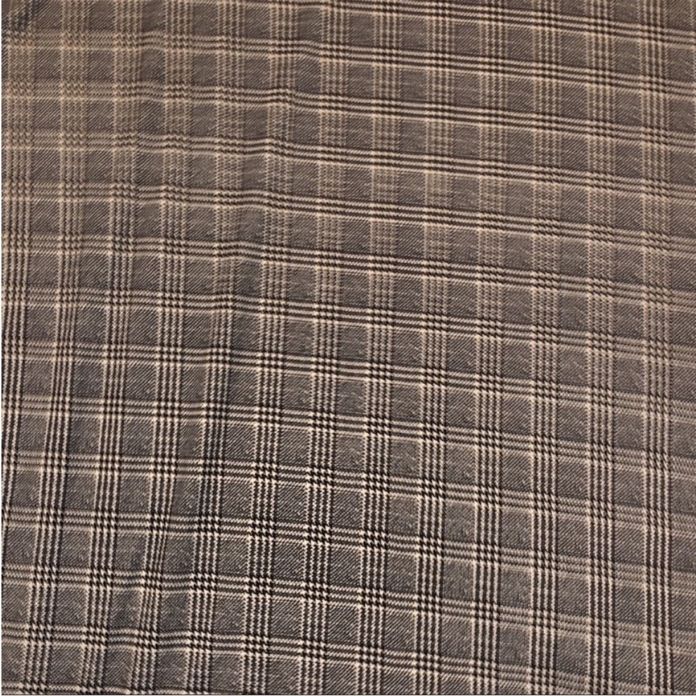Maxi stretchy long sleeve v neck plaid dress - Picture 5 of 5